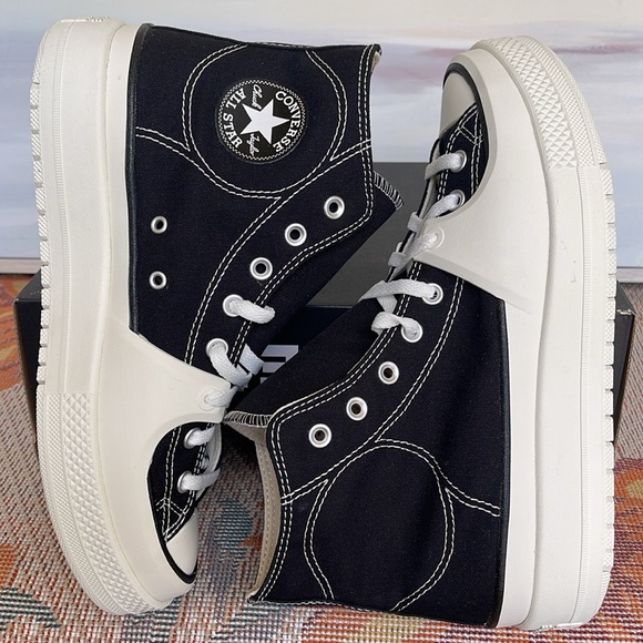 Converse Men’s CTAS A05094C
CTAS CONSTRUCT HI BLACK/VINTAGE WHITE/EGRET
Platform - Picture 12 of 16